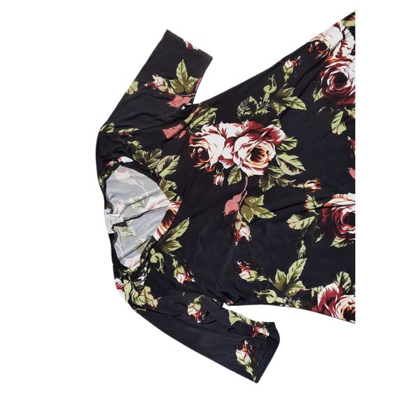 THE ZIG ZAG STRIPE Size Large Floral Maxi Dress - Picture 3 of 3